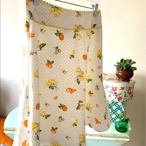 Vintage Liz Claiborne Midi Summer Skirt Size 4P